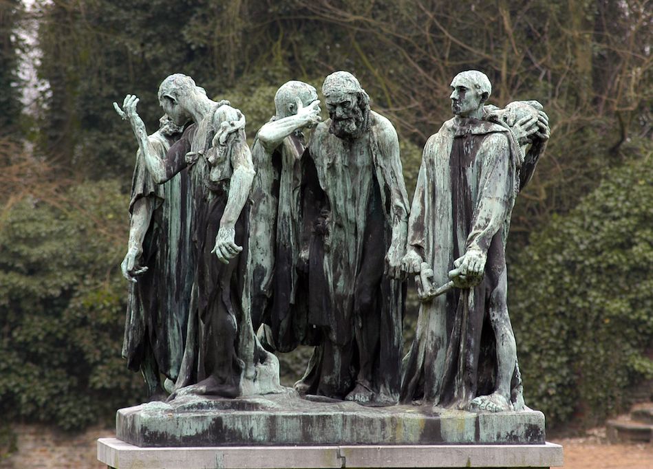 Koninklijk Museum van Mariemont – Inventarisnummer III.A.37 – Auguste Rodin, De burgers van Calais, 1884-1889, brons, 2,31 m x 2,45 m x 2,03 m.